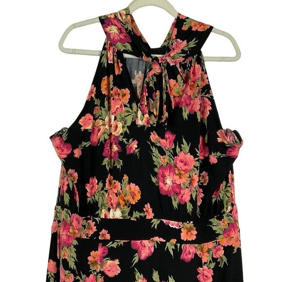 Lane Bryant Plus Size 26/28 Floral Maxi Dress, NWT, Ties at back of neck - Picture 8 of 15